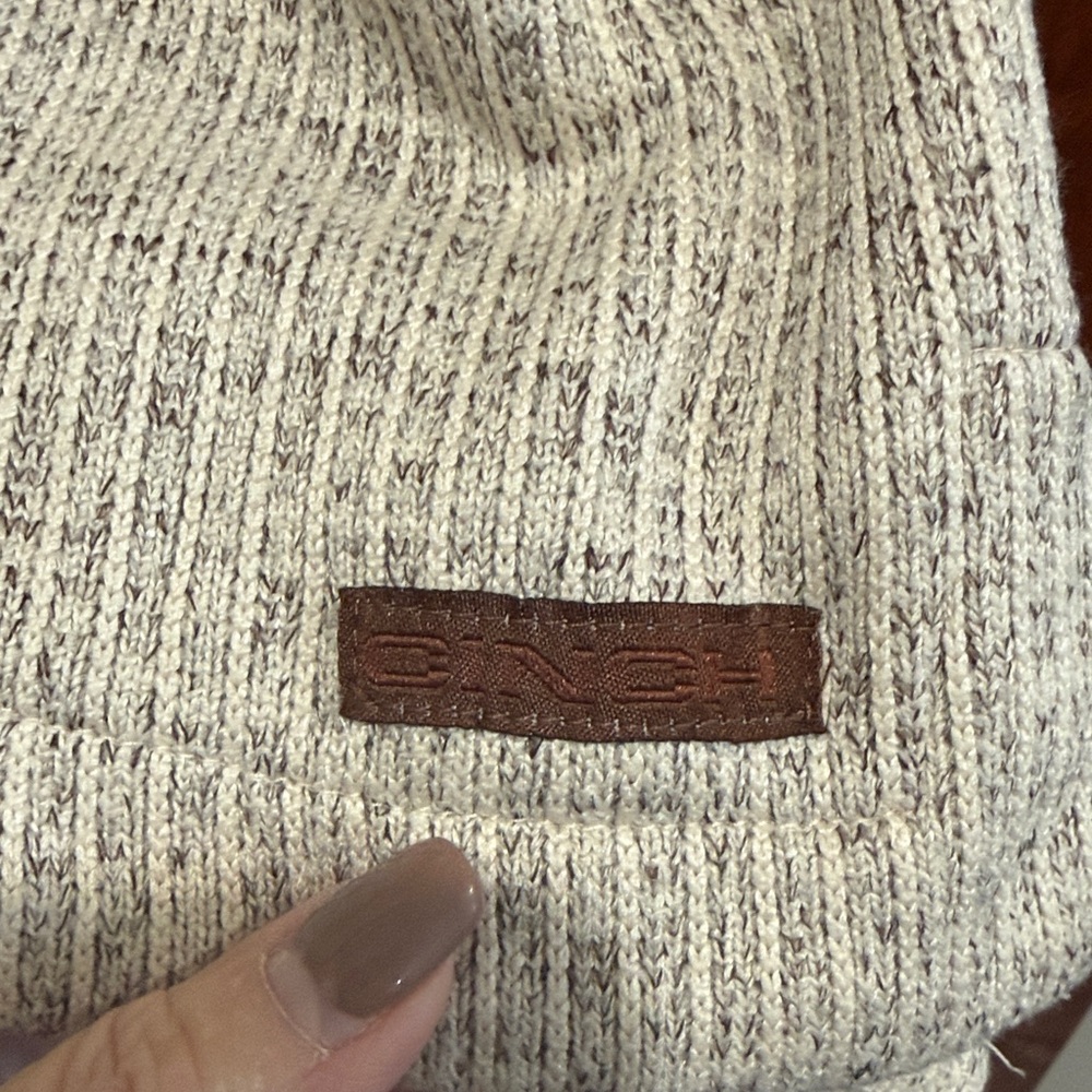 Men's Cream Quarter-Zip Sweater - Picture 2 of 5